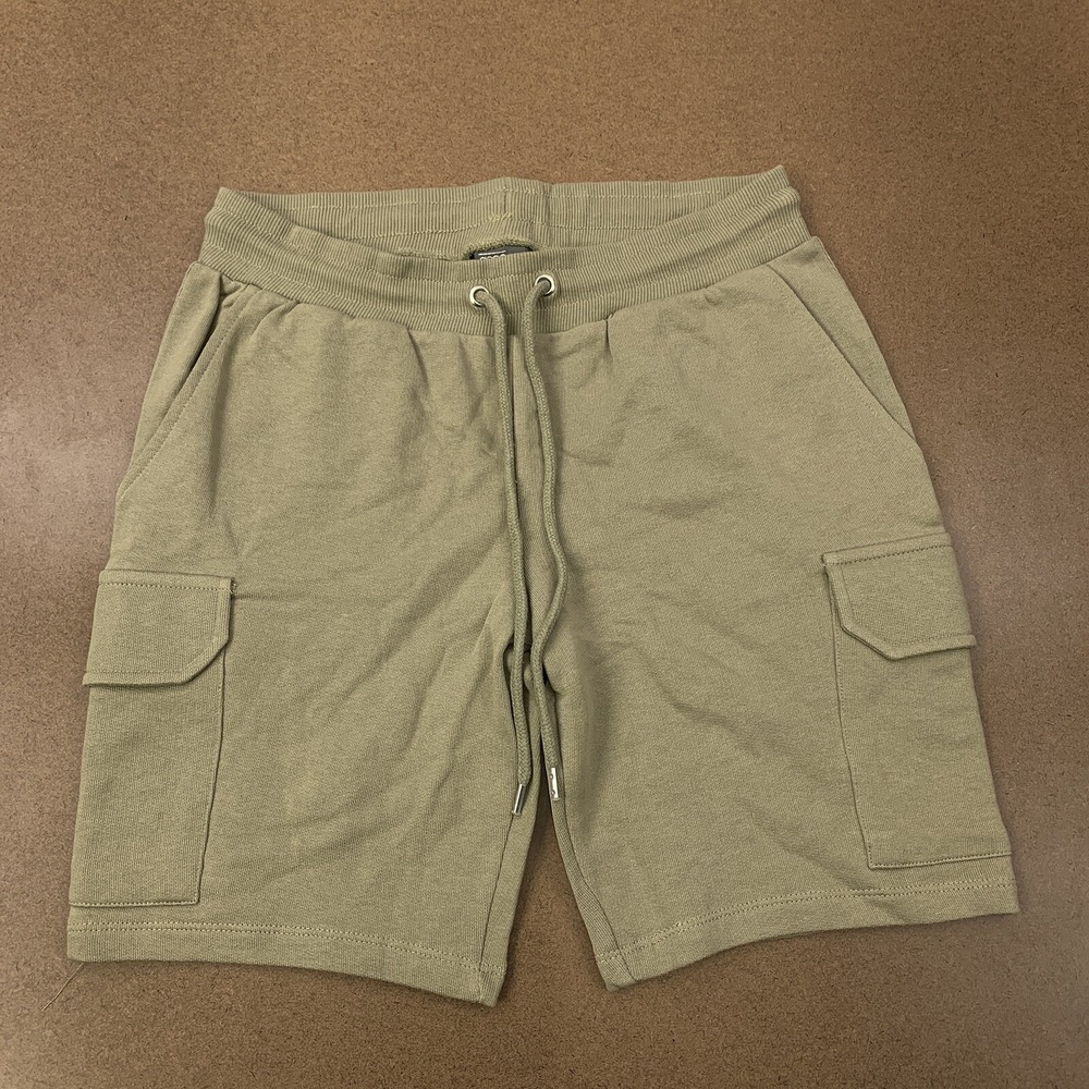 Asos Men's Size Small (30-32") Green Cotton Elastic Drawstring Cargo Shorts